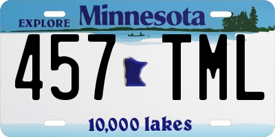 MN license plate 457TML