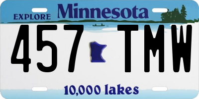 MN license plate 457TMW