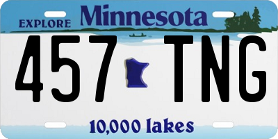 MN license plate 457TNG