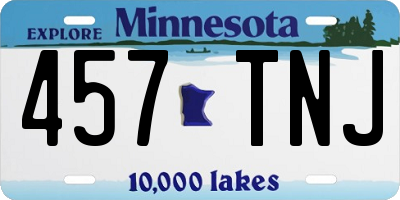 MN license plate 457TNJ