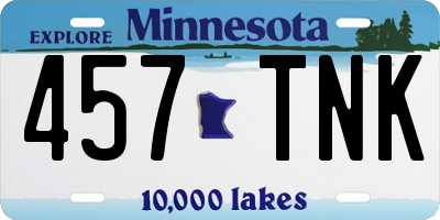 MN license plate 457TNK