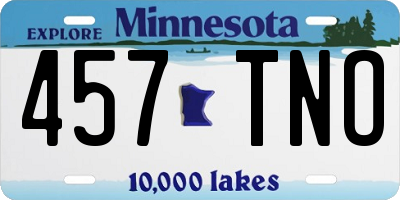 MN license plate 457TNO