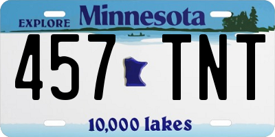 MN license plate 457TNT