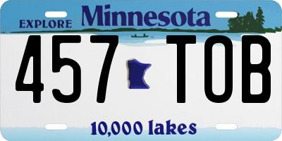MN license plate 457TOB