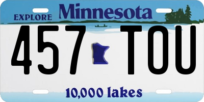MN license plate 457TOU