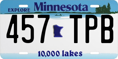 MN license plate 457TPB