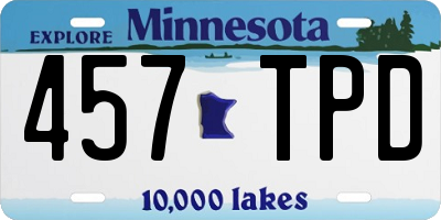 MN license plate 457TPD