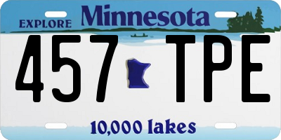 MN license plate 457TPE
