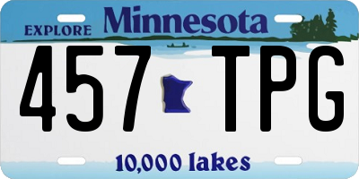 MN license plate 457TPG