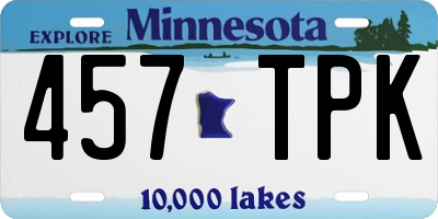MN license plate 457TPK