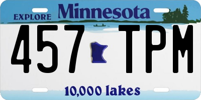 MN license plate 457TPM