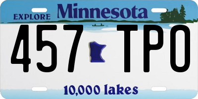 MN license plate 457TPO