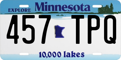 MN license plate 457TPQ