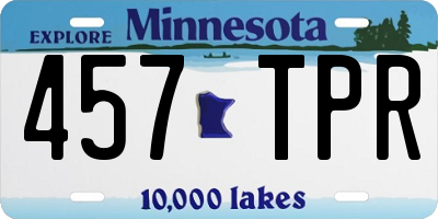 MN license plate 457TPR