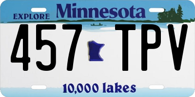 MN license plate 457TPV