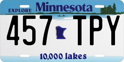 MN license plate 457TPY
