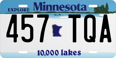 MN license plate 457TQA