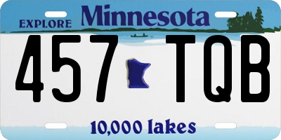MN license plate 457TQB