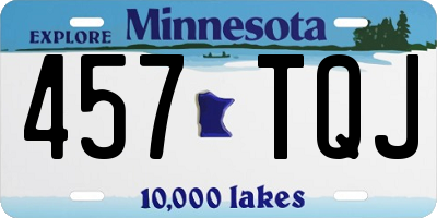 MN license plate 457TQJ