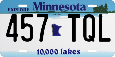 MN license plate 457TQL