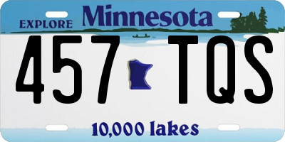MN license plate 457TQS