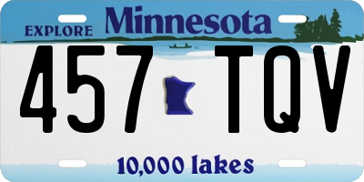 MN license plate 457TQV