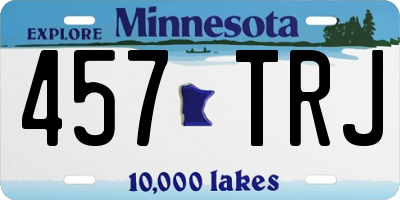 MN license plate 457TRJ