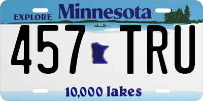 MN license plate 457TRU