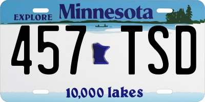 MN license plate 457TSD