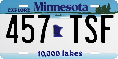MN license plate 457TSF