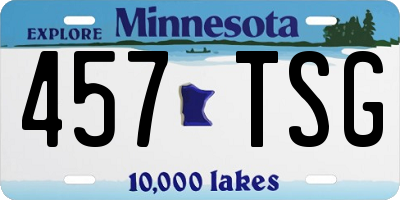 MN license plate 457TSG