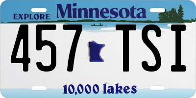 MN license plate 457TSI