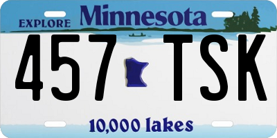 MN license plate 457TSK