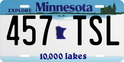 MN license plate 457TSL