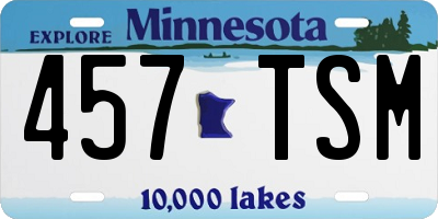 MN license plate 457TSM