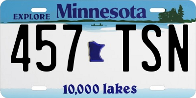MN license plate 457TSN
