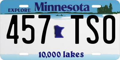 MN license plate 457TSO
