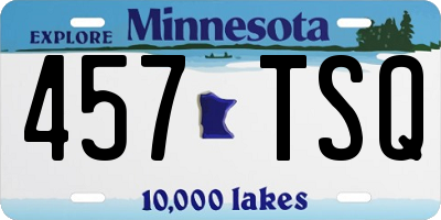 MN license plate 457TSQ