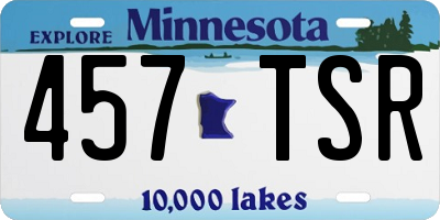 MN license plate 457TSR