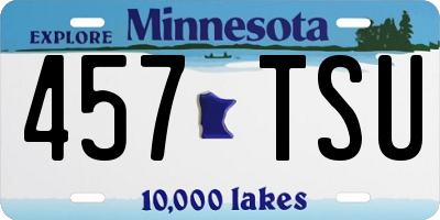 MN license plate 457TSU