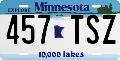 MN license plate 457TSZ