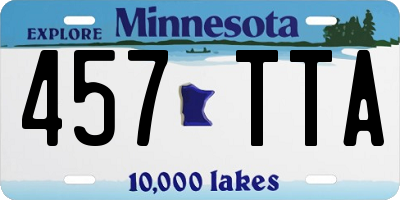 MN license plate 457TTA
