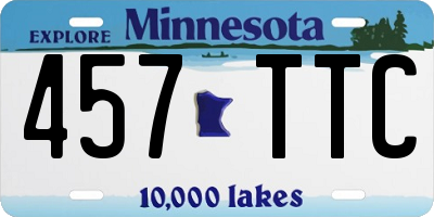 MN license plate 457TTC