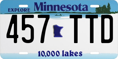 MN license plate 457TTD