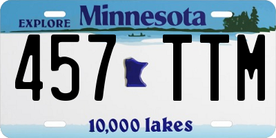 MN license plate 457TTM