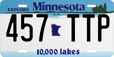 MN license plate 457TTP