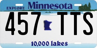 MN license plate 457TTS
