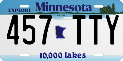 MN license plate 457TTY