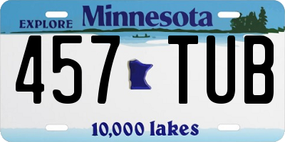 MN license plate 457TUB
