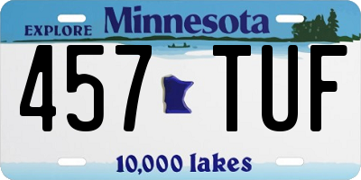 MN license plate 457TUF